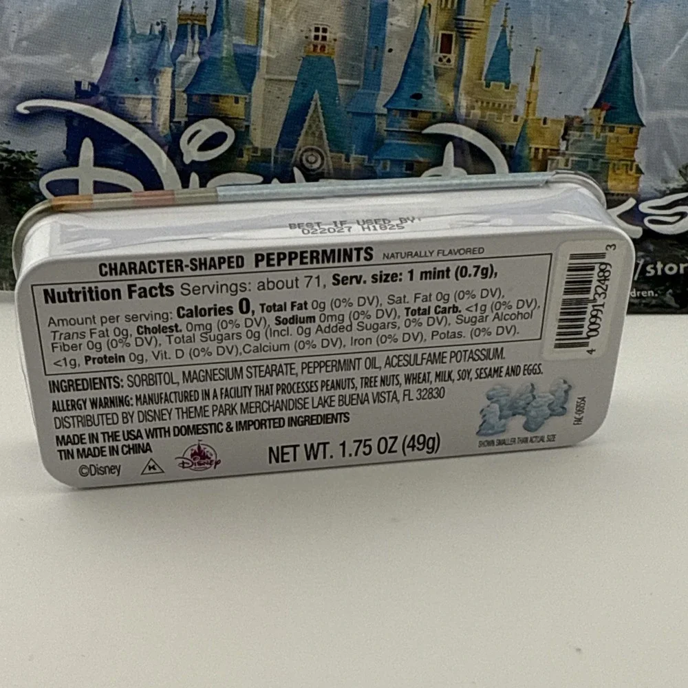 Disneyland 70th Exclusive Disney Parks Mints Candy‎ Metal Ticket Book Tin & Bag